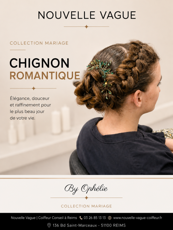Collection Mariage | Chignon Tressé by Ophélie